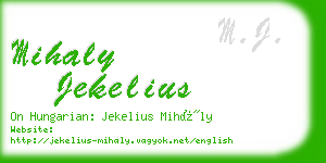 mihaly jekelius business card